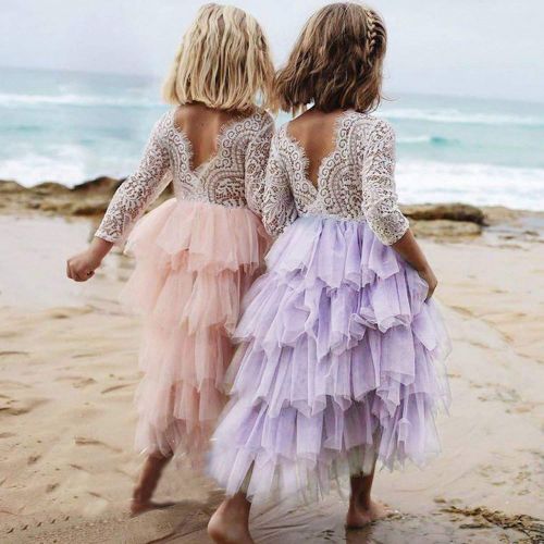  Goodbye Girls Summer Backless Teenage Party Princess Dress Children Costume for Kids Clothes Pink 2-6T