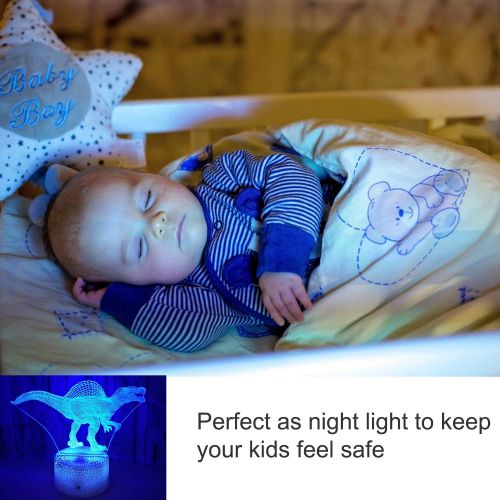  [아마존 핫딜] Goodking 3D LED Illusion Lamp, Football Night Lights for Kids 7 Colors Changing Nightlight with USB Powered, Touch & Remote Control Best Birthday for Boys Girls Kids Baby