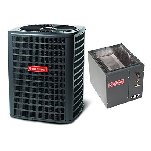  Goodman 3 Ton 14.5 Seer Air Conditioning System with UpflowDownflow Evaporator Coil