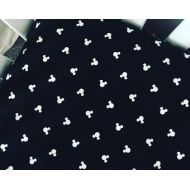 GoodnightDoll Black and white fitted crib sheet | mickey mouse baby/toddler bedding | disney theme baby bedding | Minnie Mouse baby bedding |
