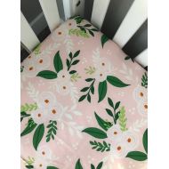GoodnightDoll Fitted crib sheet | baby girl bedding | floral crib sheet | blush bedding | baby bedding | blush crib sheet | flower baby bedding | toddler