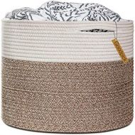 [아마존베스트]Goodpick Large Cotton Rope Basket 15.8x15.8x13.8-Baby Laundry Basket Woven Blanket Basket Nursery Bin