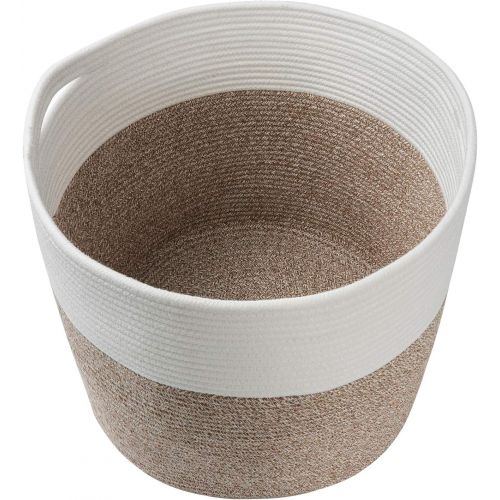  [아마존베스트]Goodpick Large Cotton Rope Basket 15.8x15.8x13.8-Baby Laundry Basket Woven Blanket Basket Nursery Bin