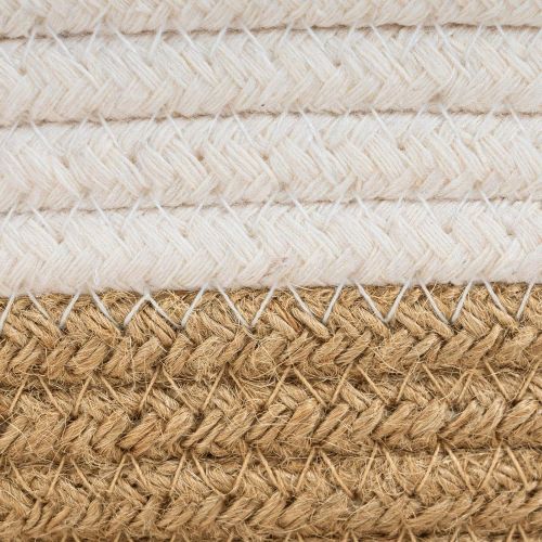  Goodpick 2pack Cotton Rope Basket - Woven Storage Basket - 9.8 x 8.7 x 2.8 Small Rope Baskets for Kids Home Decor Toy Basket Organizer - Desk Basket Containers for Jewellery, Keys