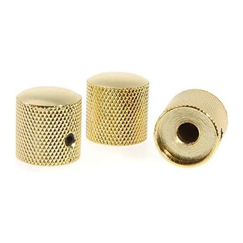  [아마존베스트]Goodplan Guitar Volume Control Metal Dome Knob Guitar Volume Tone Speed Control buttons for electric guitar parts gold 3 pieces