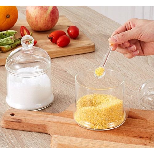  Goodscene Seasoning Box Glass Salt Cans Combination Spice Jar Kitchen Strap Box Seasoning Bottle Sauces Storage (Color : #2) Kitchen Accessories-Spice Jar (Color : #3)