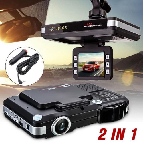  Goodtrade8 Gotd 2 in 1 MFP 5MP Car DVR Recorder + Radar Laser Speed Detector Trafic Alert (Black)