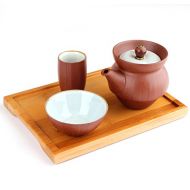 Goodwei Hochwertiges Yixing Single-Tee-Set aus Zisha-Ton in Geschenkbox (Rot)