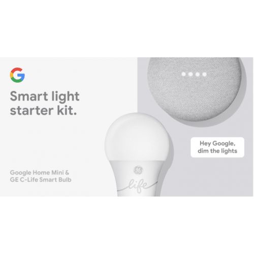 구글 Google Smart Light Starter Kit - Google Home Mini and GE Smart Light Bulb