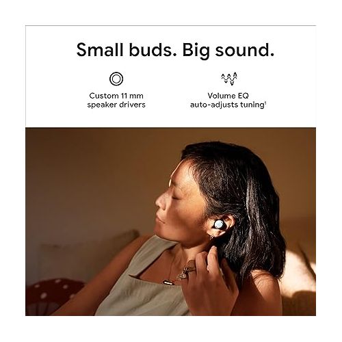 구글 Google Pixel Buds Pro - Noise Canceling Earbuds - Up to 31 Hour Battery Life with Charging Case - Bluetooth Headphones - Compatible with Android - Fog
