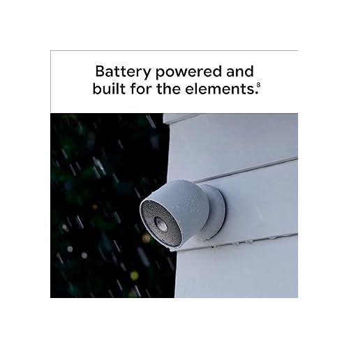 구글 Google Nest Cam Outdoor or Indoor, Battery - 2nd Generation - 1 Pack
