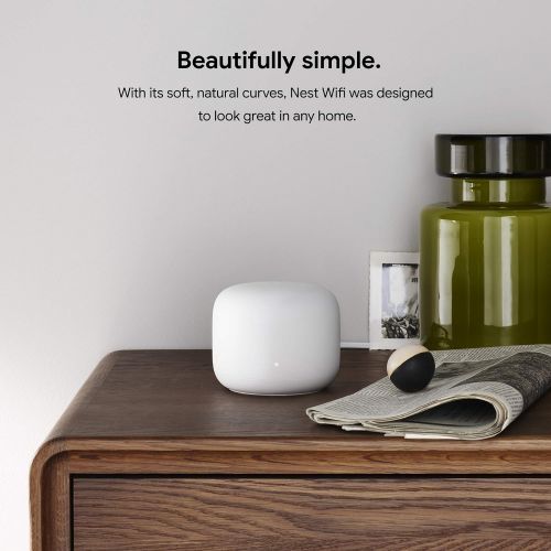 구글 [아마존베스트]Google Nest WiFi Router (2nd Generation)  4x4 AC2200 Mesh Wi-Fi Router with 2200 Sq Ft Coverage