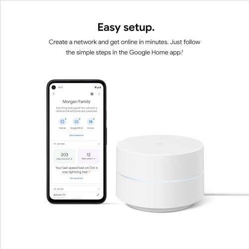 구글 [아마존베스트]Google Wifi - Mesh Wifi System - Wifi Router Replacement - 1 Pack