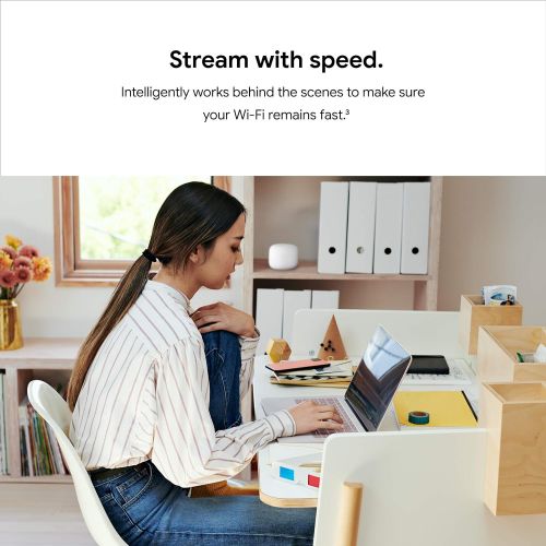 구글 [아마존베스트]Google Nest WiFi Router 3 Pack (2nd Generation)  4x4 AC2200 Mesh Wi-Fi Routers with 6600 Sq Ft Coverage