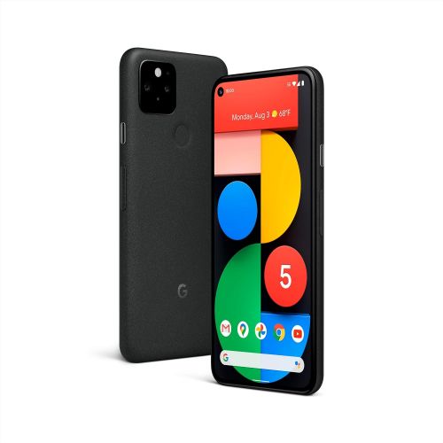 구글 [아마존베스트]Google Pixel 5-5G Android Phone - Water Resistant - Unlocked Smartphone with Night Sight and Ultrawide Lens - Just Black with Google Pixel 5 Case, Basically Black