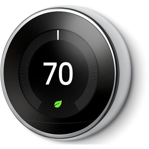  Google Nest Learning Thermostat (3rd Generation, Polished Steel)