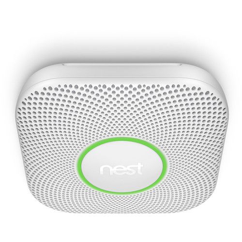  Google Nest Protect Battery-Powered Smoke and Carbon Monoxide Alarm (White, 2nd Generation)