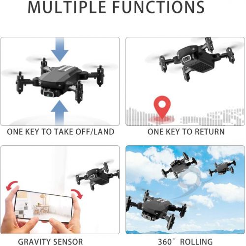  GoolRC Mini Drone for Kids and Adults, LS-MIN RC Quadcopter with 1080P Camera, 360° Flip, Gesture Photo/Video, Track Flight, Altitude Hold, Headless Mode, Include Carry Bag and 3 B