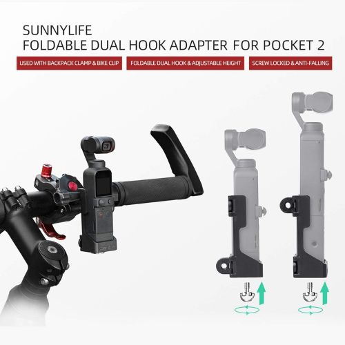  GoolRC Dual Hook Adapter Stabilizer with 1/4 Scew Compatible with DJI Pocket 2 Handheld Gimbal Camera