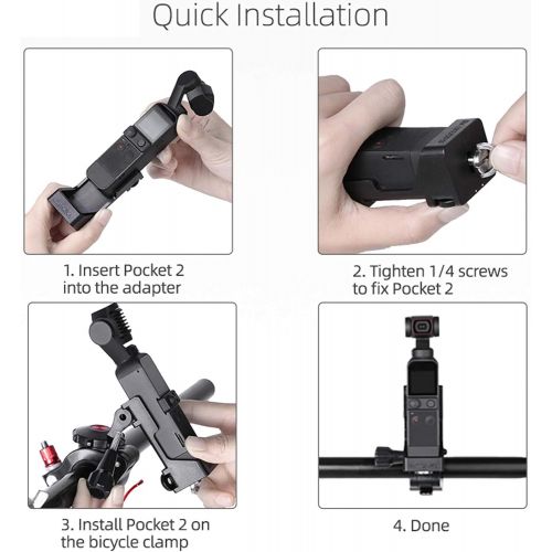  GoolRC Dual Hook Adapter Stabilizer with 1/4 Scew Compatible with DJI Pocket 2 Handheld Gimbal Camera