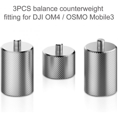  GoolRC Counterweight Compatible with DJI OM4 OSMO Mobile3, 3PCS Metal Counter Weight 50g Hand-held Gimbal Stabilizer Applied Balance Anamorphic Len for Smartphone Video Shooting