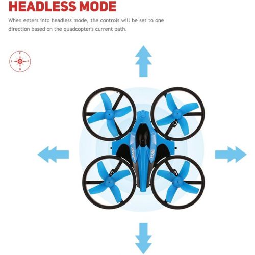  GoolRC Mini Drone with 3D Flips, Headless Mode, One Key Return, Full Protectors, H/L Speed, Anti Crush UFO RC Quadcopter (Blue)