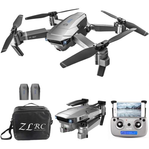  GoolRC SG907 GPS Drone, 5G WiFi FPV Foldable Drone with 4K HD Front Camera and 720P Optical Flow Positioning Camera, Follow Me, Gesture Photos/Video RC Quadcopter with 2 Batteries