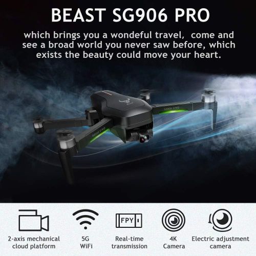  GoolRC SG906 PRO GPS Drone, 5G WiFi FPV RC Drone with 4K HD Camera, 2-Axis Gimbal, Brushless Motor, Foldable RC Quadcopter with Follow Me, Optical Flow Positioning, Carrying Bag an