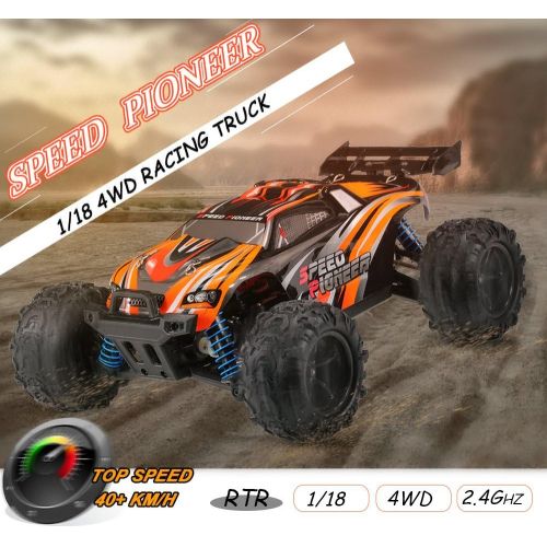  GoolRC RC?Cars?for?Boys Speed Pioneer 1/18 2.4GHz 4WD Off-Road Truggy High Speed RC Racing Car RTR