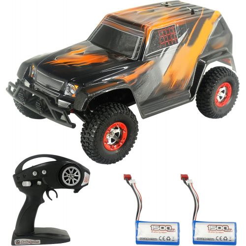  GoolRC FY02-01 RC Cars, 1:12 Scale Remote Control Car, 4WD 35KM/H High Speed Brushed Motor RC Truck, 2.4GHz All Terrains Off-Road Electric Toy Vehicle with 2 Batteries for Kids and