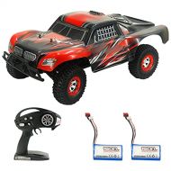 GoolRC RC Cars, FY01-01 Remote Control Car, 2.4GHz 1:12 Scale Off-Road RC Truck, 4WD 35KM/H High Speed All Terrain Rock Crawler RTR with Brushed Motor and 2 Batteries for Kids and