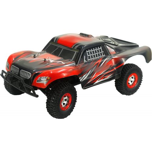  GoolRC RC Cars, FY01-01 Remote Control Car, 2.4GHz 1:12 Scale Off-Road RC Truck, 4WD 35KM/H High Speed All Terrain Rock Crawler RTR with Brushed Motor and 2 Batteries for Kids and