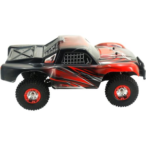  GoolRC RC Cars, FY01-01 Remote Control Car, 2.4GHz 1:12 Scale Off-Road RC Truck, 4WD 35KM/H High Speed All Terrain Rock Crawler RTR with Brushed Motor and 2 Batteries for Kids and