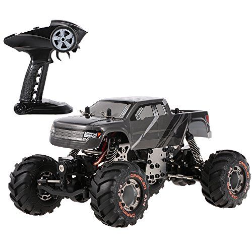  GoolRC 2098B RC Car for Kids and Adults, 1/24 Scale 2.4GHz Remote Control Car, 4WD 4WS Devastator Rock Crawler with Double Servo Off-Road RC Electric Toy Car RTR