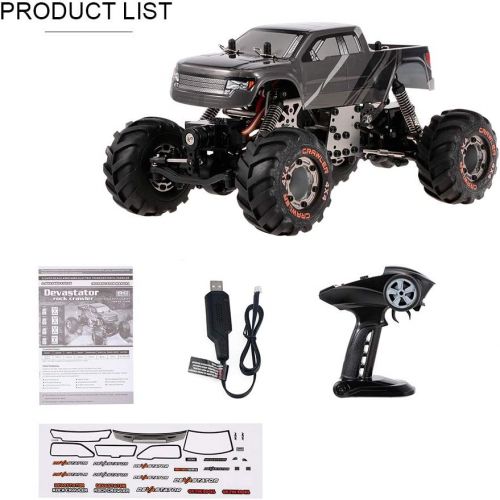  GoolRC 2098B RC Car for Kids and Adults, 1/24 Scale 2.4GHz Remote Control Car, 4WD 4WS Devastator Rock Crawler with Double Servo Off-Road RC Electric Toy Car RTR