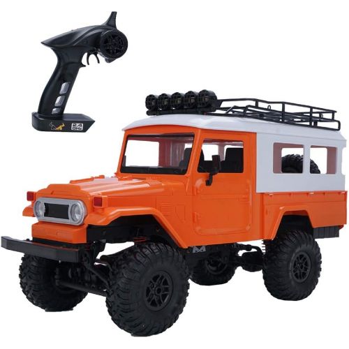  GoolRC MN-40 RC Car, 1:12 Scale 2.4GHz Remote Control Car, 4WD Off-Road RC Truck, Climb Rock Crawler Electric Vehicle Model for Kids and Adults (Orange)