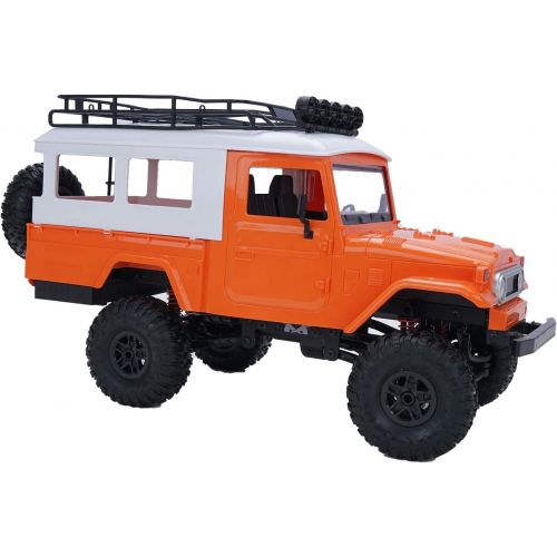  GoolRC MN-40 RC Car, 1:12 Scale 2.4GHz Remote Control Car, 4WD Off-Road RC Truck, Climb Rock Crawler Electric Vehicle Model for Kids and Adults (Orange)