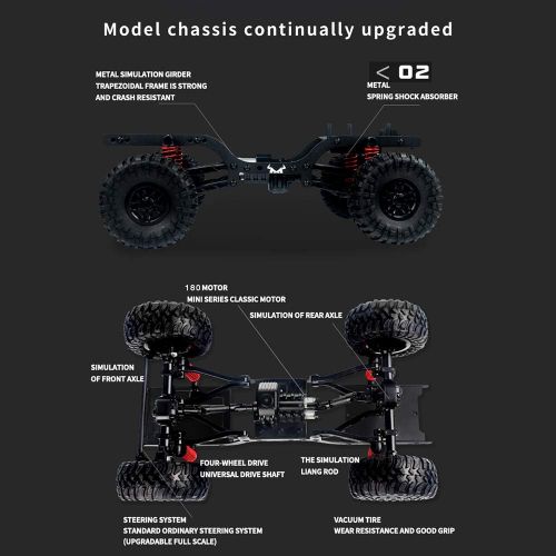  GoolRC MN-D90 Rock Crawler 1/12 4WD 2.4G Remote Control High Speed Off Road Truck RC Car Led Light RTR