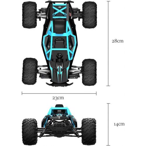  GoolRC RC Car 1:14 Scale 2.4Ghz Remote Control Car, 4WD 36KM/H High Speed Off Road Monster Trucks, Alloy Shell Electronic Vehicle All Terrain Racing Climbing Car with 3 Batteries f