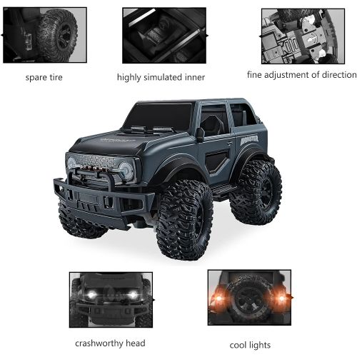  GoolRC RC Cars, 1:16 Scale 2.4GHz Remote Control Car, 518-01 Off-Road Truck, All Terrain Climbing Car, RC Rock Crawler for Kids and Boys Gift