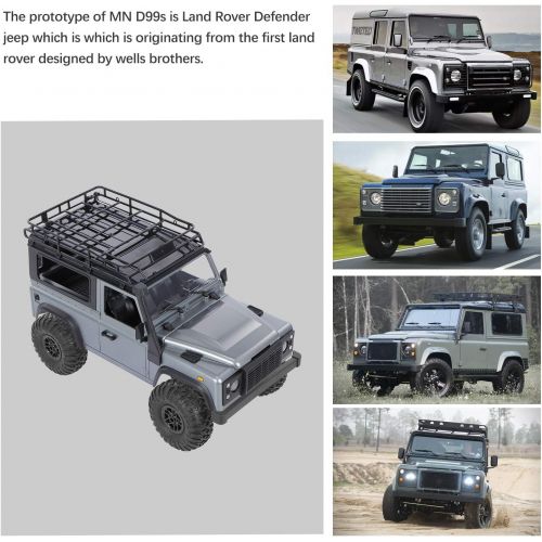  GoolRC MN 99s RC Car, 1/12 Scale 4WD 2.4G Remote Control Car for Kids and Adults, RTR RC Crawler Off-Road Truck for Land Rover Vehicle Models