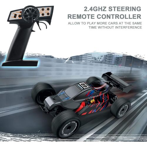  GoolRC F4 RC Car, 1:24 Scale Remote Control Car, 2WD 2.4GHz High Speed RC Racing Car with Electronic Stability System and 2 Battery for Kids and Adults