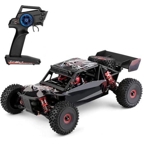  GoolRC WLtoys 124016 RC Car, 1:12 Scale Remote Control Car, 4WD 75km/h High Speed Racing Car, 2.4GHz All Terrain Off Road RC Truck RTR with Brushless Motor and Metal Chassis for Ki