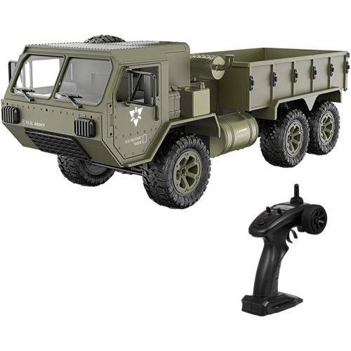  GoolRC Fayee RC Military Truck, 1/12 6WD 2.4GHz Army Truck Off-Road Car RTR Car Gift for Adults Kids Boys