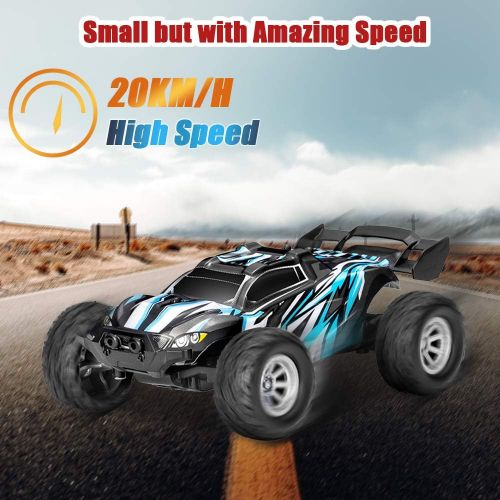  GoolRC S658 RC Car for Kids, 1:32 Scale 2.4GHz Remote Control Car, 20KM/H High Speed Racing Car with LED Light, Electric Toy Car for Boys & Girls (Blue)