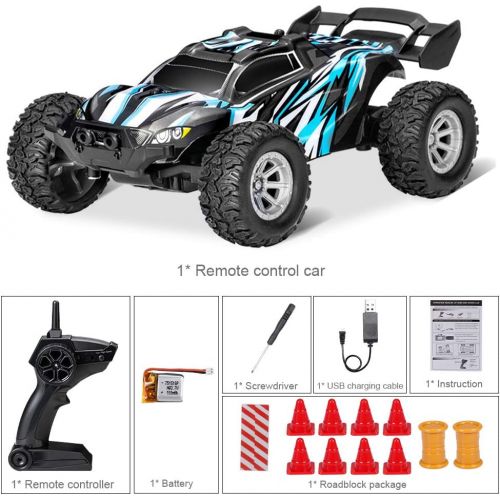  GoolRC S658 RC Car for Kids, 1:32 Scale 2.4GHz Remote Control Car, 20KM/H High Speed Racing Car with LED Light, Electric Toy Car for Boys & Girls (Blue)