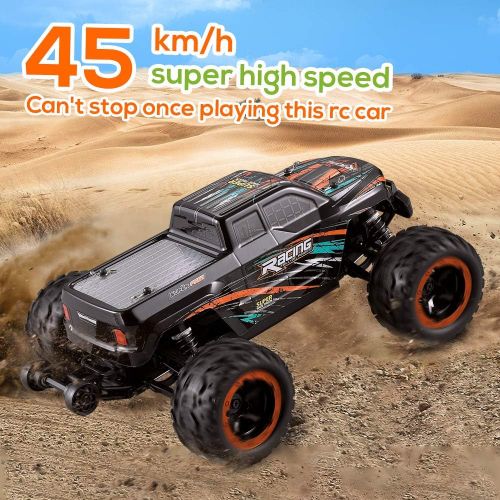  GoolRC 16889A RC Car, 1:16 Scale Remote Control Car, 4WD 45KM/H High Speed RC Truck with Brushless Motor, 2.4GHz All Terrain Big Foot Off Road Monster Truck Electric Vehicle Toy fo