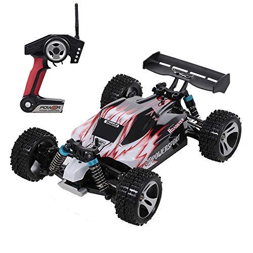  GoolRC WLtoys A959 RC Car, 1:18 Scale 2.4Ghz Remote Control Vehicle Off Road Trucks, 4WD 45KM/H High Speed Racing Buggy Car RTR for Kids, Red