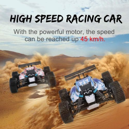  GoolRC WLtoys A959 RC Car, 1:18 Scale 2.4Ghz Remote Control Vehicle Off Road Trucks, 4WD 45KM/H High Speed Racing Buggy Car RTR for Kids, Red