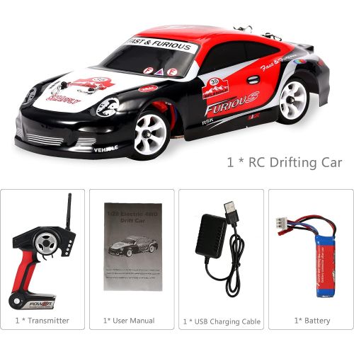  GoolRC WLtoys K969 RC Car, 1:28 Scale 2.4GHz Remote Control Car, 4WD 30KM/H High Speed RC Racing Car, Drift Car for Kids and Adults